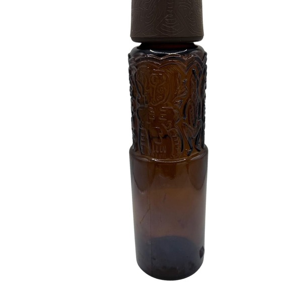 Heublein Other - Vintage Heublein Amber Glass Tiki Totem Liquor Bottle Decanter with Cap Brown